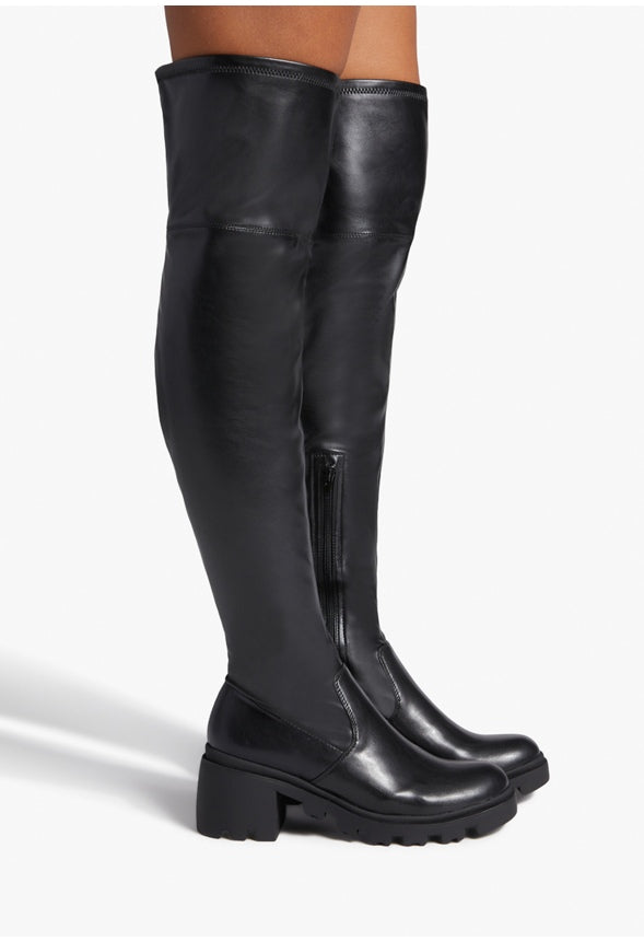 JORDANE TALL FLAT BOOT Black Caviar