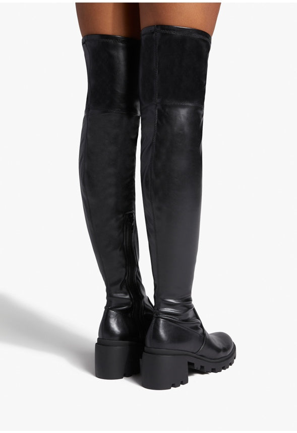 JORDANE TALL FLAT BOOT Black Caviar