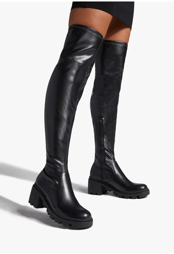 JORDANE TALL FLAT BOOT Black Caviar