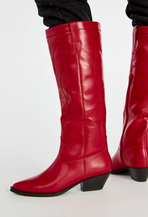 Tillie Western Boot Bright Red