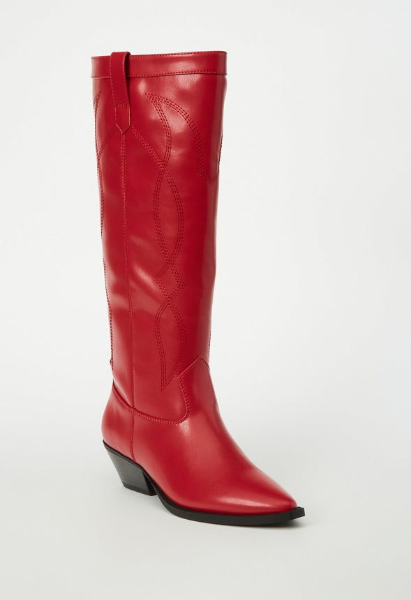 Tillie Western Boot Bright Red