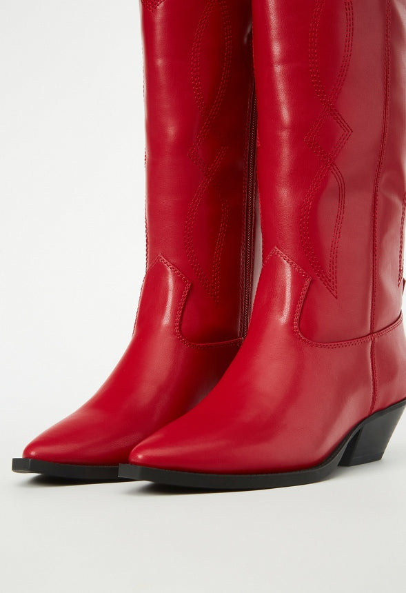Tillie Western Boot Bright Red