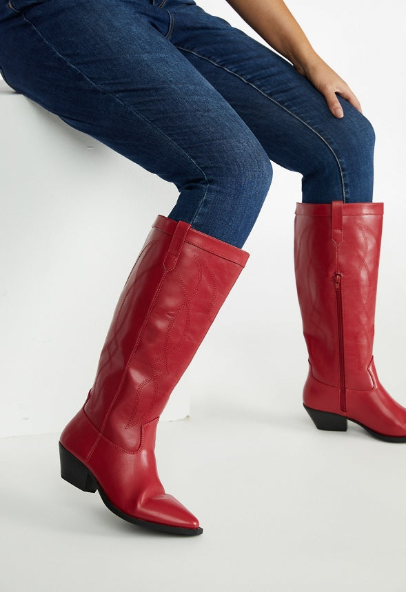 Tillie Western Boot Bright Red
