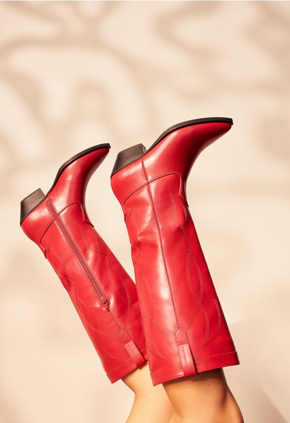 Tillie Western Boot Bright Red