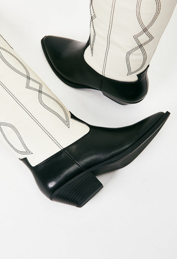 Tillie Western Boot Black/ Birch