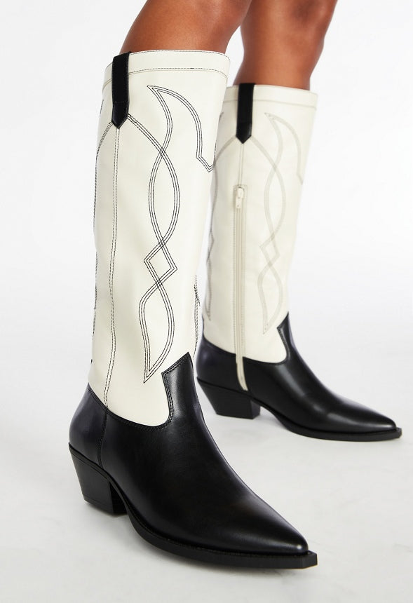 Tillie Western Boot Black/ Birch
