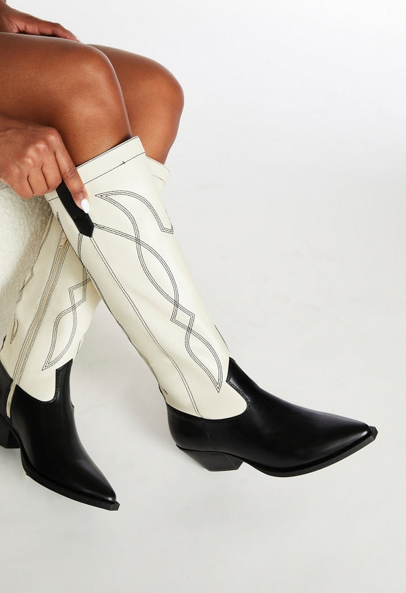 Tillie Western Boot Black/ Birch