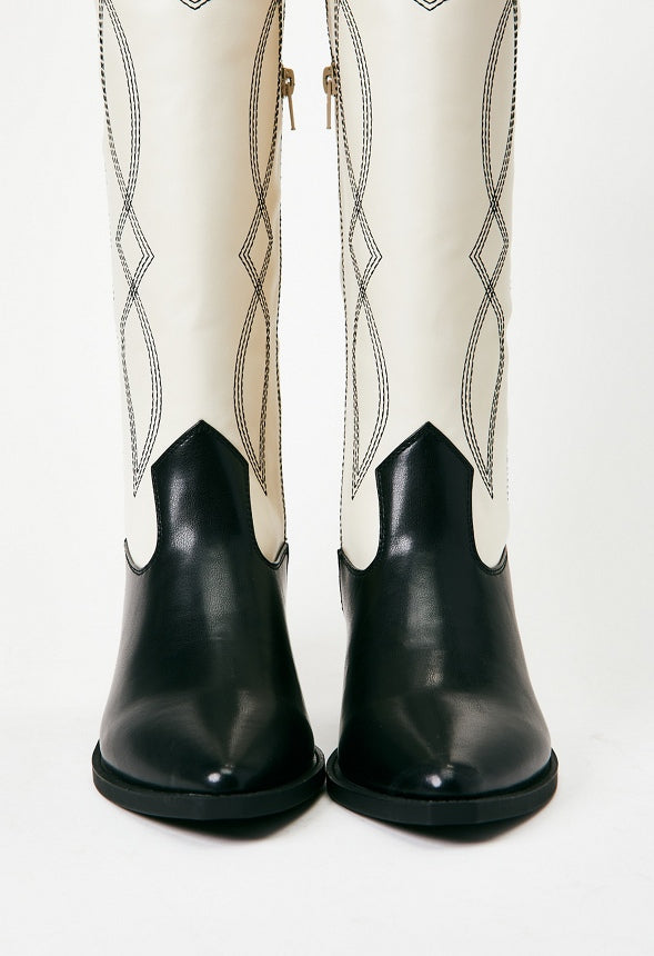 Tillie Western Boot Black/ Birch