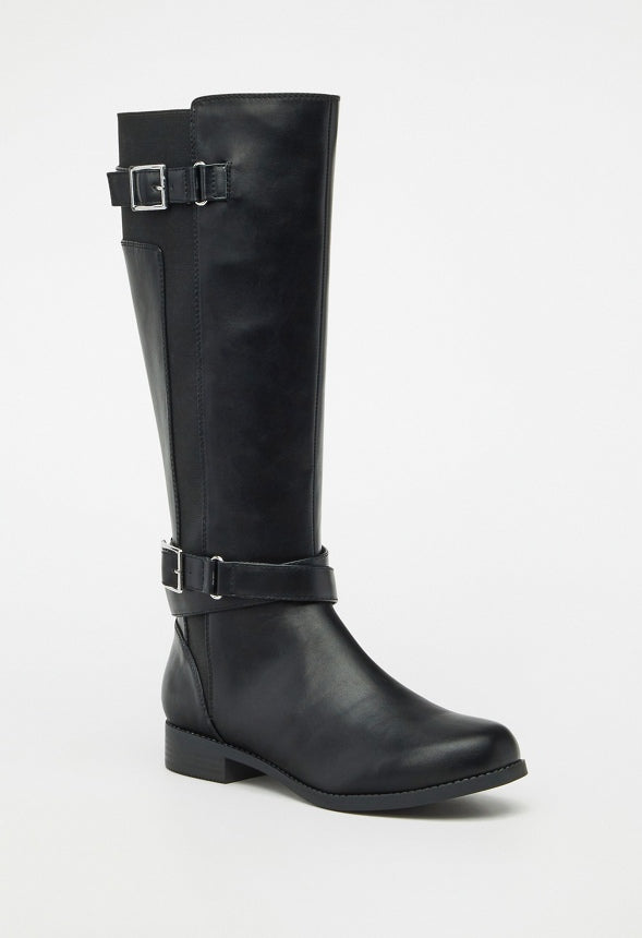 Valerie Flat Boot Black Caviar