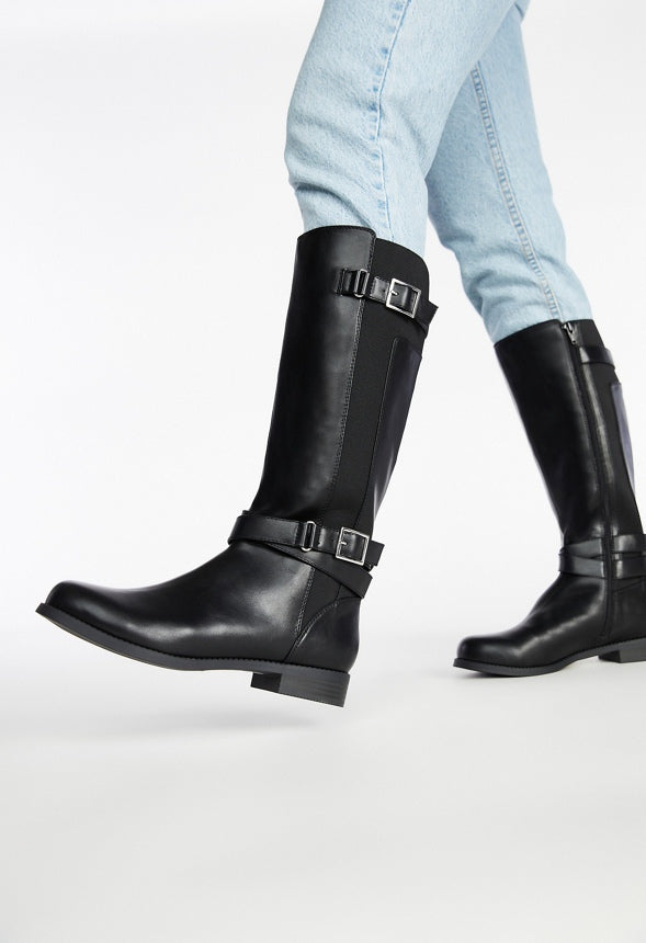 Valerie Flat Boot Black Caviar