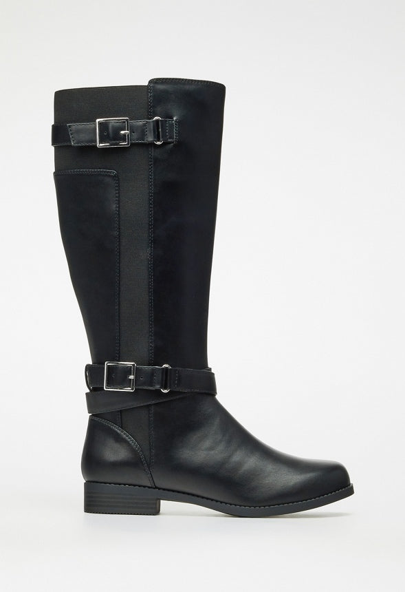 Valerie Flat Boot Black Caviar