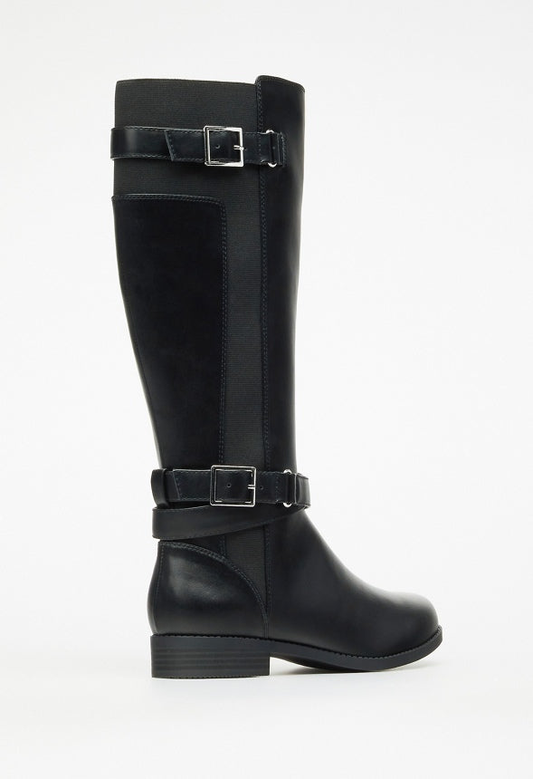 Valerie Flat Boot Black Caviar