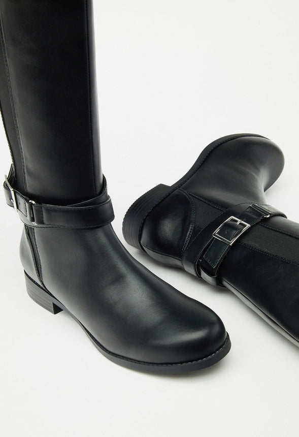 Valerie Flat Boot Black Caviar