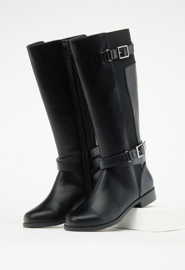 Valerie Flat Boot Black Caviar