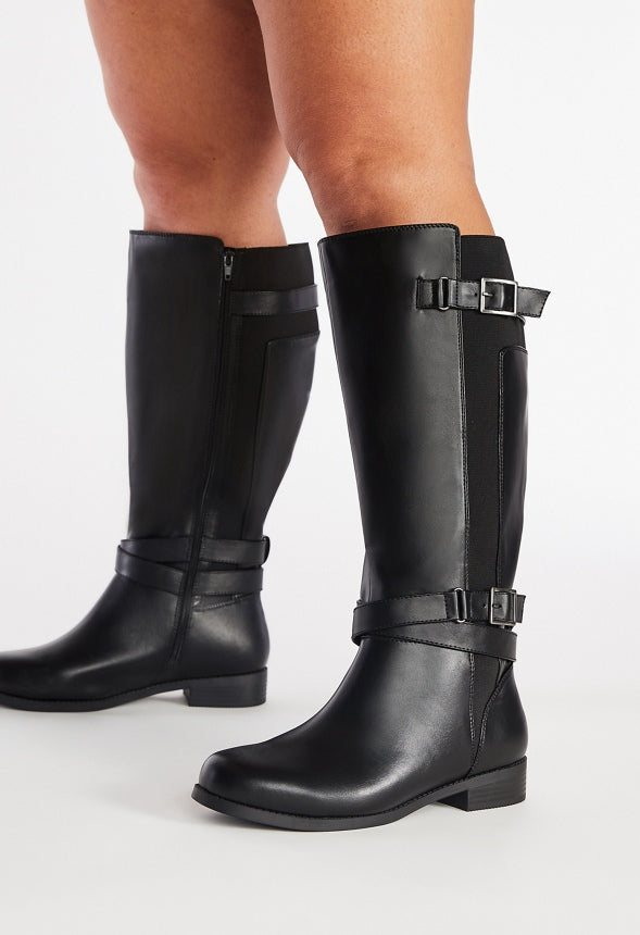 Valerie Flat Boot Black Caviar