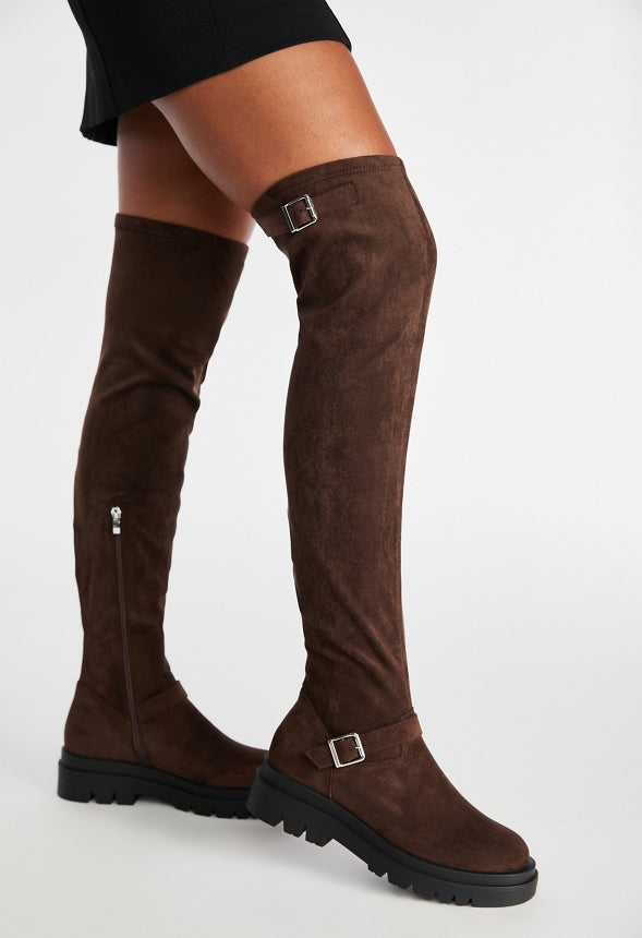 Embry Over-The-Knee Flat Boot Coffee