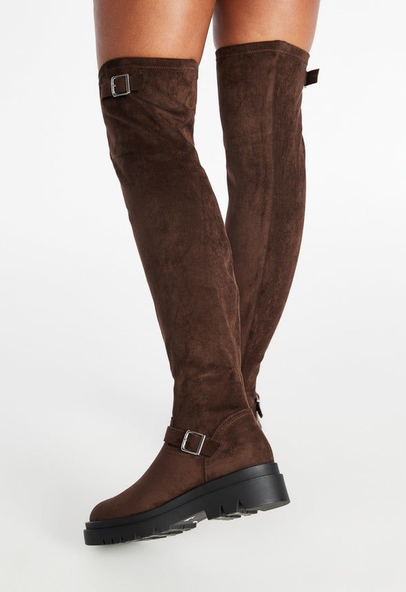 Embry Over-The-Knee Flat Boot Coffee
