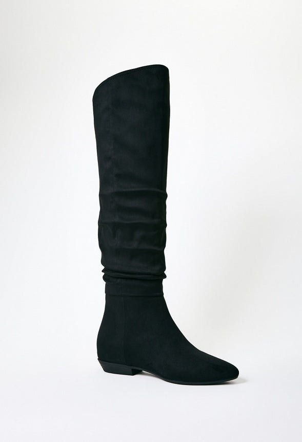 Issey Flat Boot Black Caviar