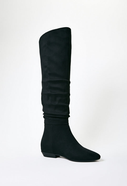 Issey Flat Boot Black Caviar