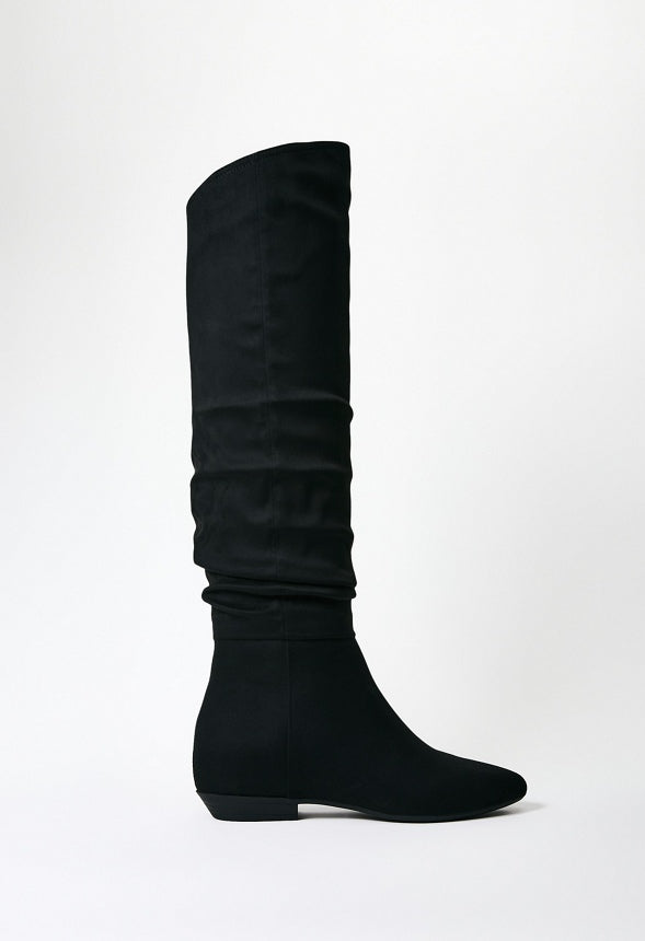 Issey Flat Boot Black Caviar
