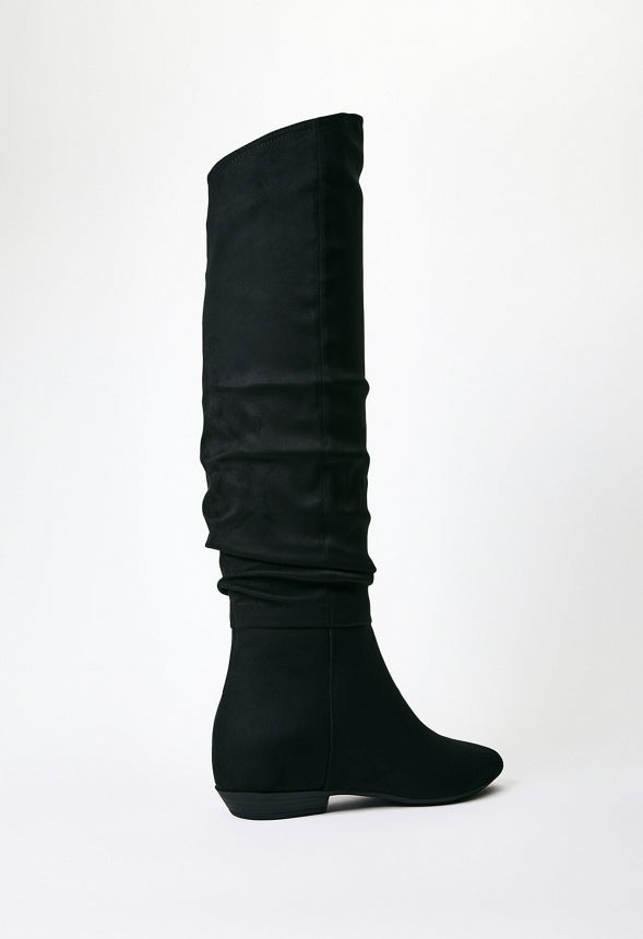 Issey Flat Boot Black Caviar