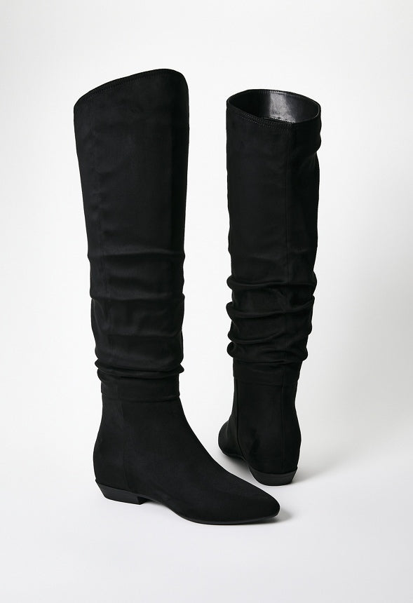 Issey Flat Boot Black Caviar