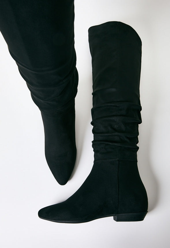 Issey Flat Boot Black Caviar