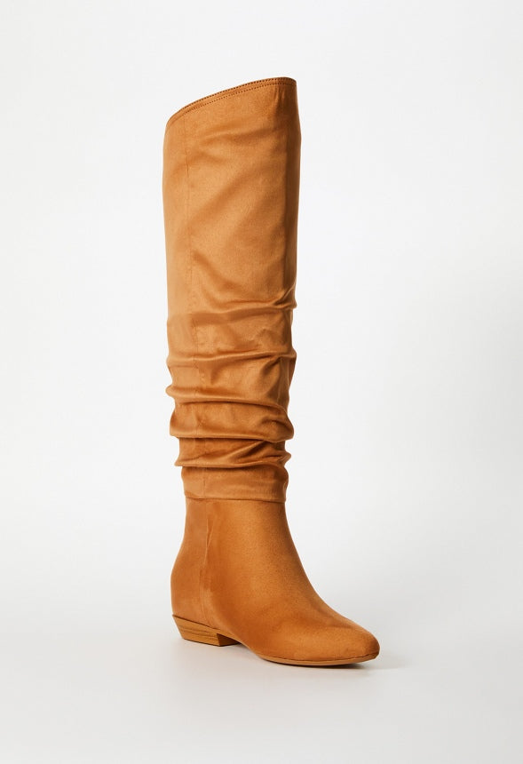 Issey Flat Boot Lt Camel