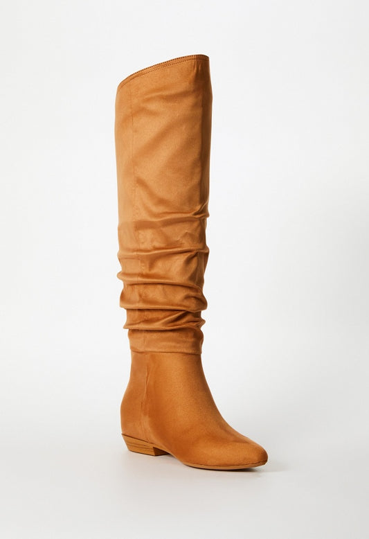 Issey Flat Boot Lt Camel