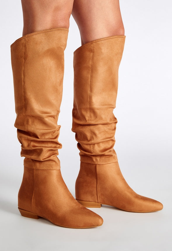 Issey Flat Boot Lt Camel