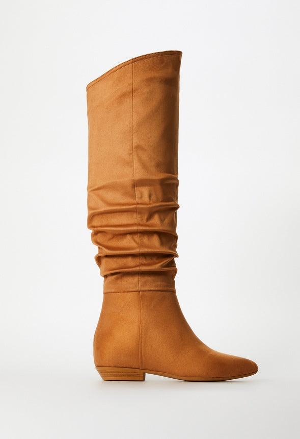 Issey Flat Boot Lt Camel