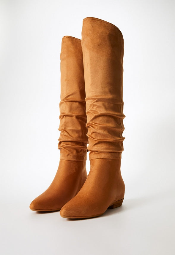Issey Flat Boot Lt Camel