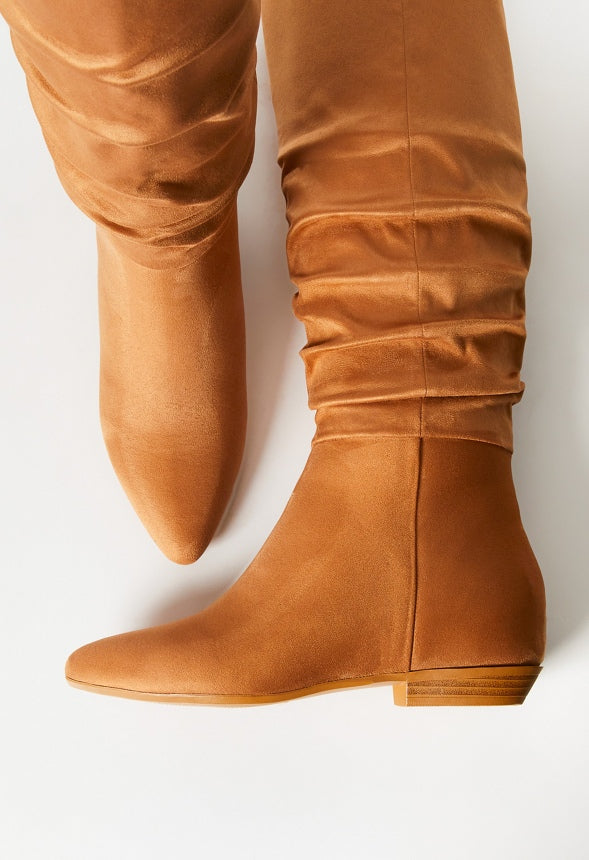 Issey Flat Boot Lt Camel