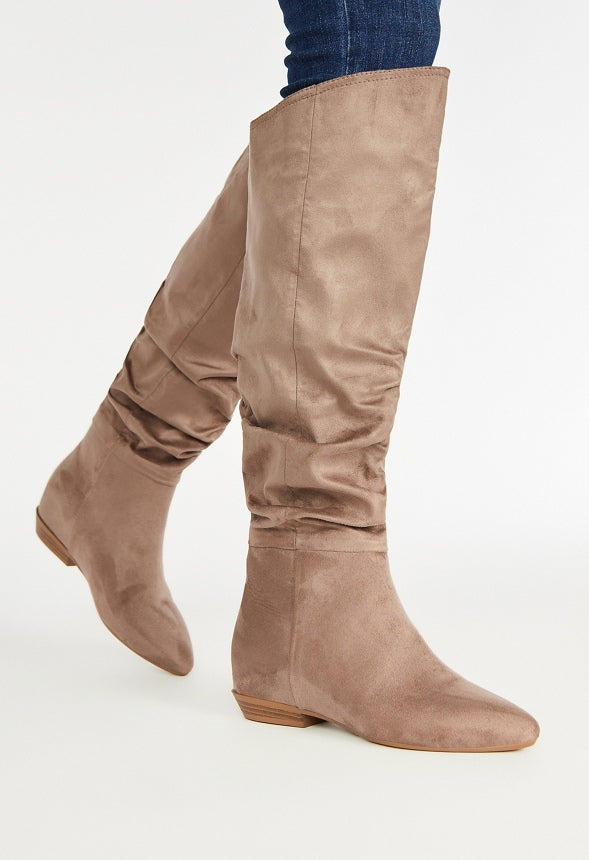Issey Flat Boot Taupe