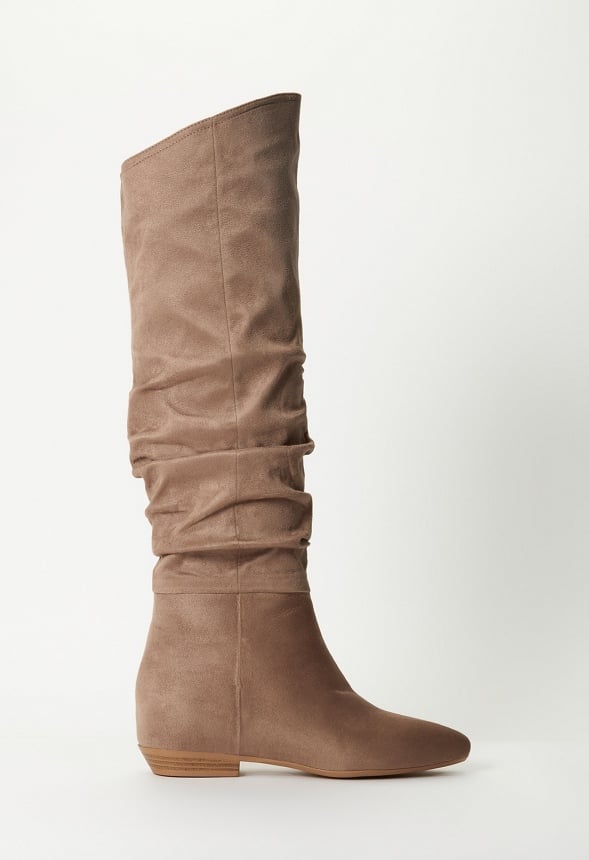 Issey Flat Boot Taupe