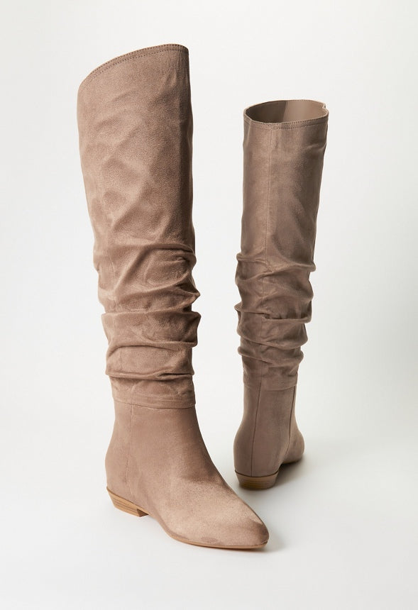 Issey Flat Boot Taupe