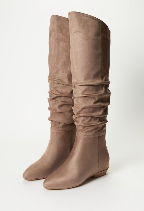 Issey Flat Boot Taupe