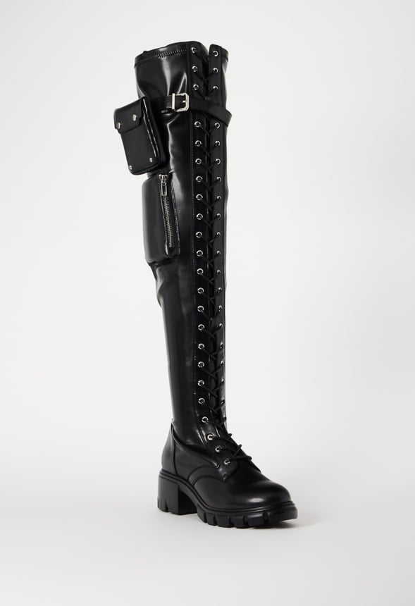 Emyr Over-The-Knee Boot Black Caviar