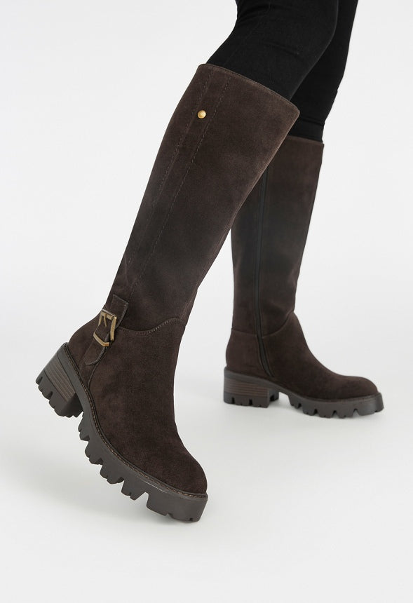 Adrija Lug Sole Boot Coffee