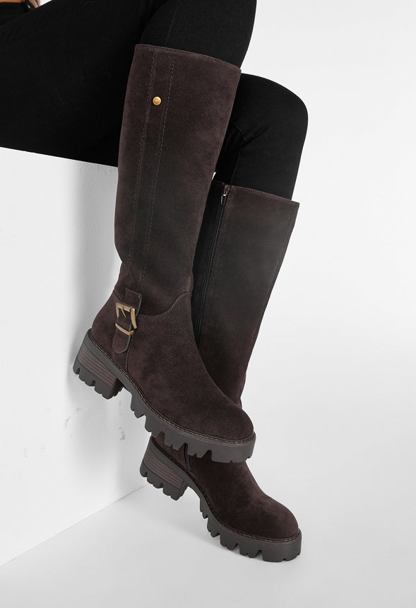 Adrija Lug Sole Boot Coffee
