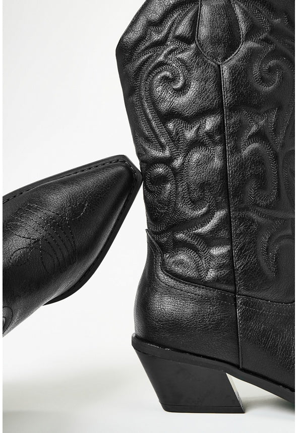 Addie Western Boot Black