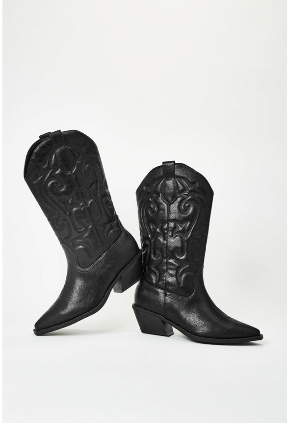 Addie Western Boot Black