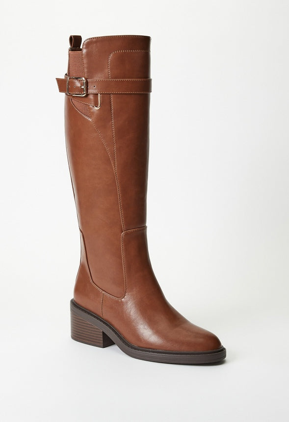 Addilyn Flat Boot Leather Brown