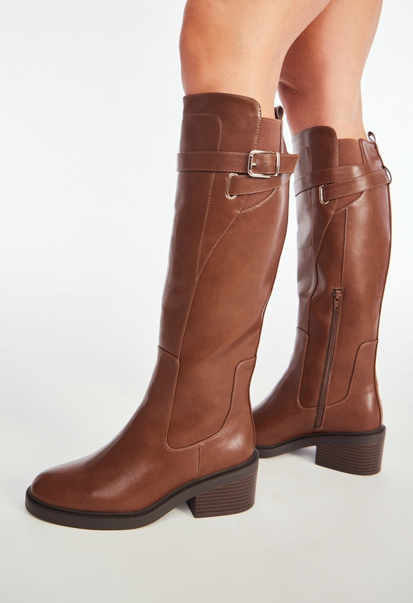 Addilyn Flat Boot Leather Brown
