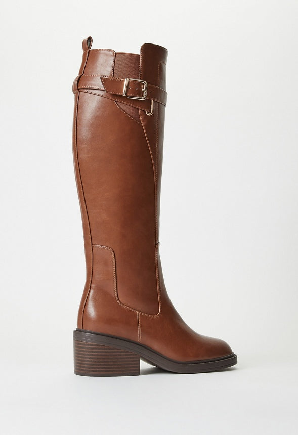 Addilyn Flat Boot Leather Brown