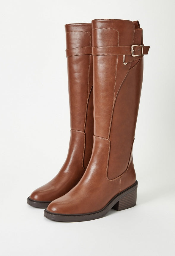 Addilyn Flat Boot Leather Brown