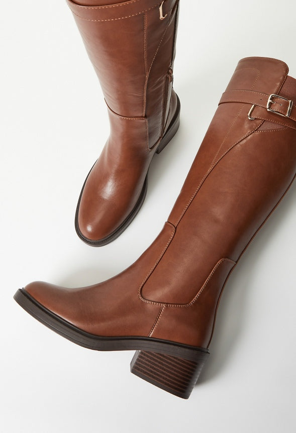 Addilyn Flat Boot Leather Brown