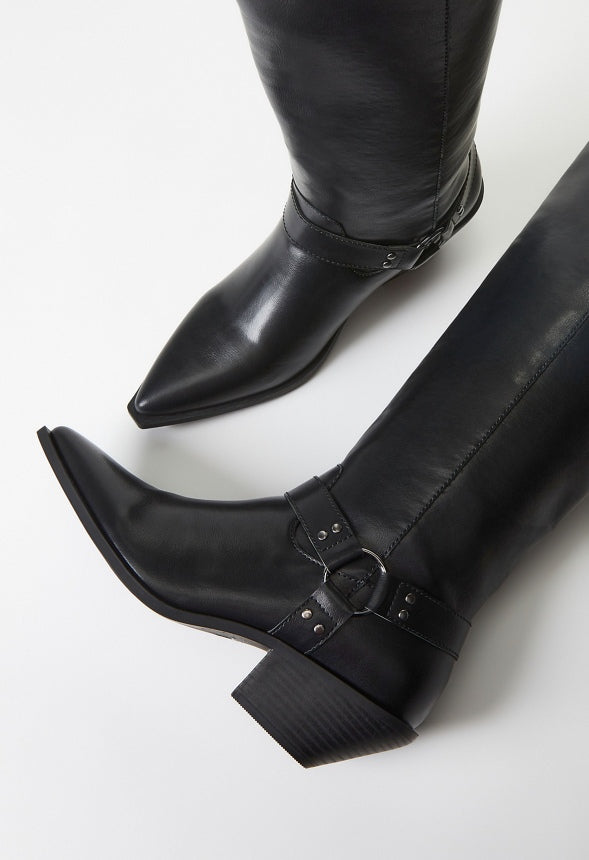 Goldie Flat Boot Black