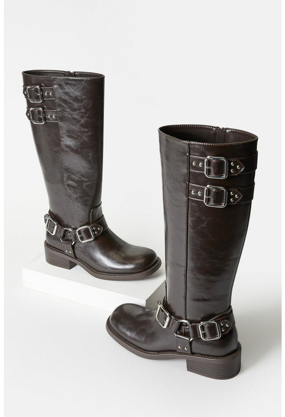 Jordi Flat Boot Cacao Brown