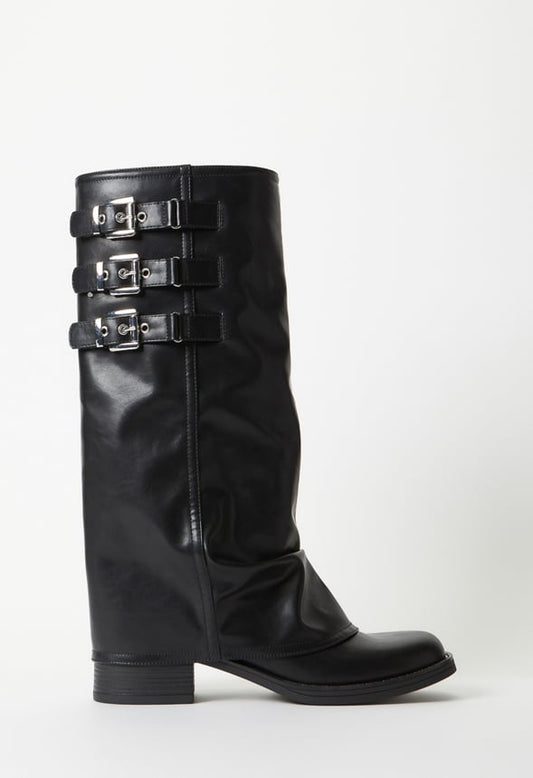 Robbie Flat Boot Black